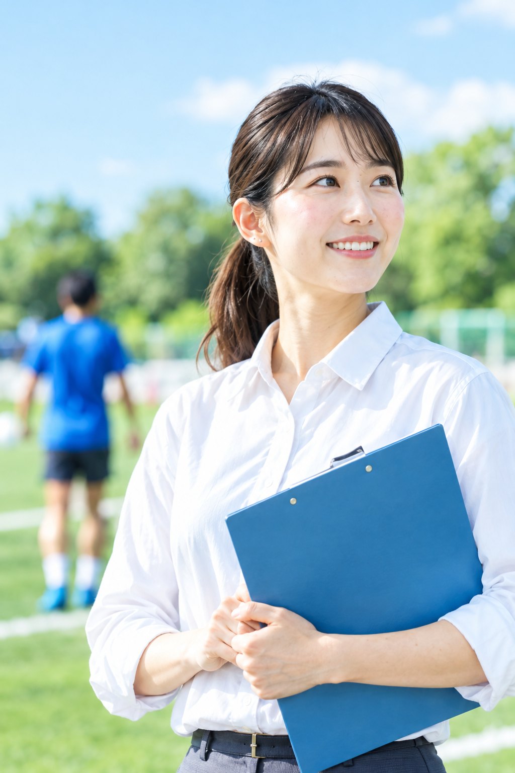 クリップボードを持つ女性（イメージ）